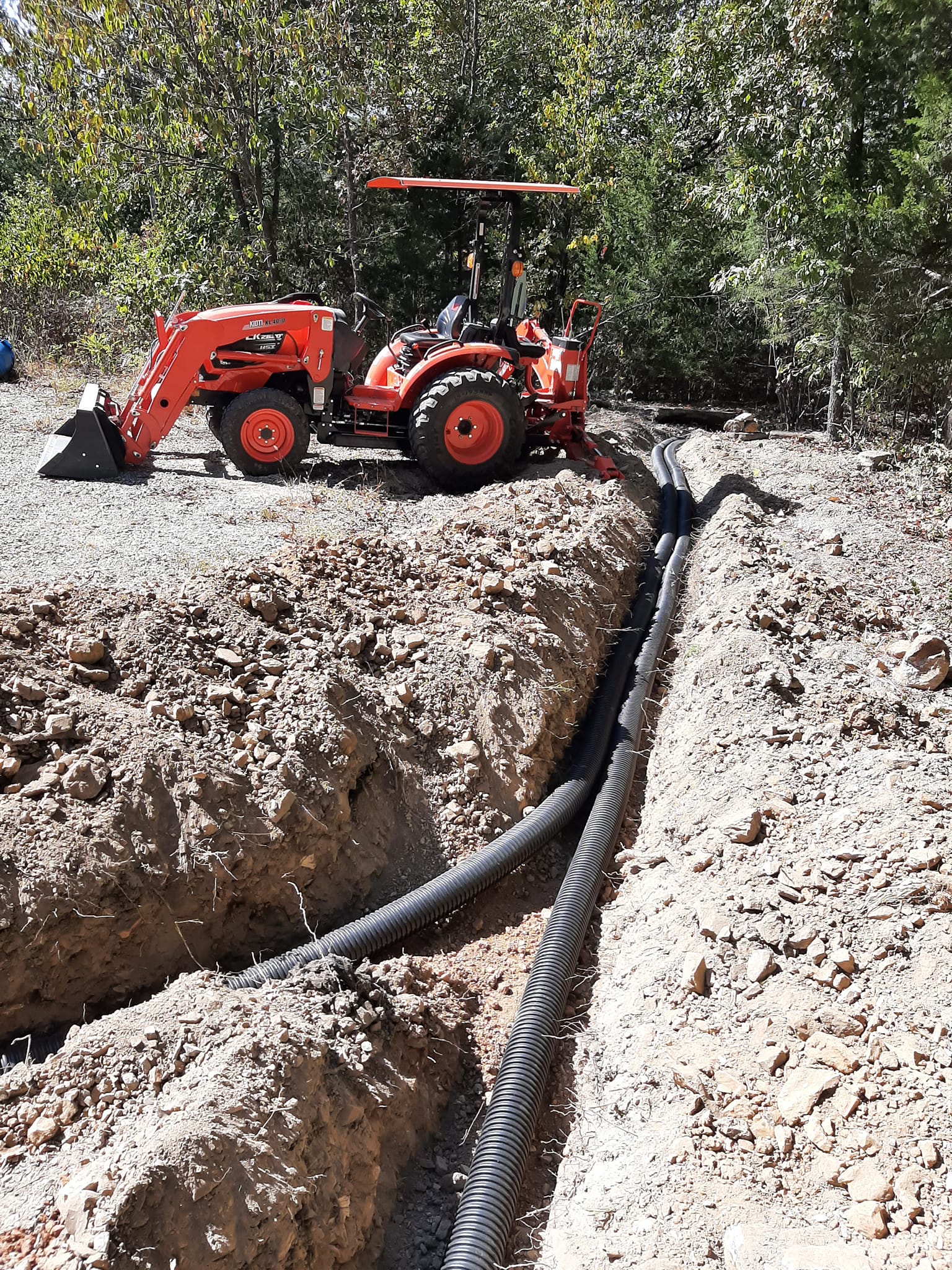 french drain and water drainage system