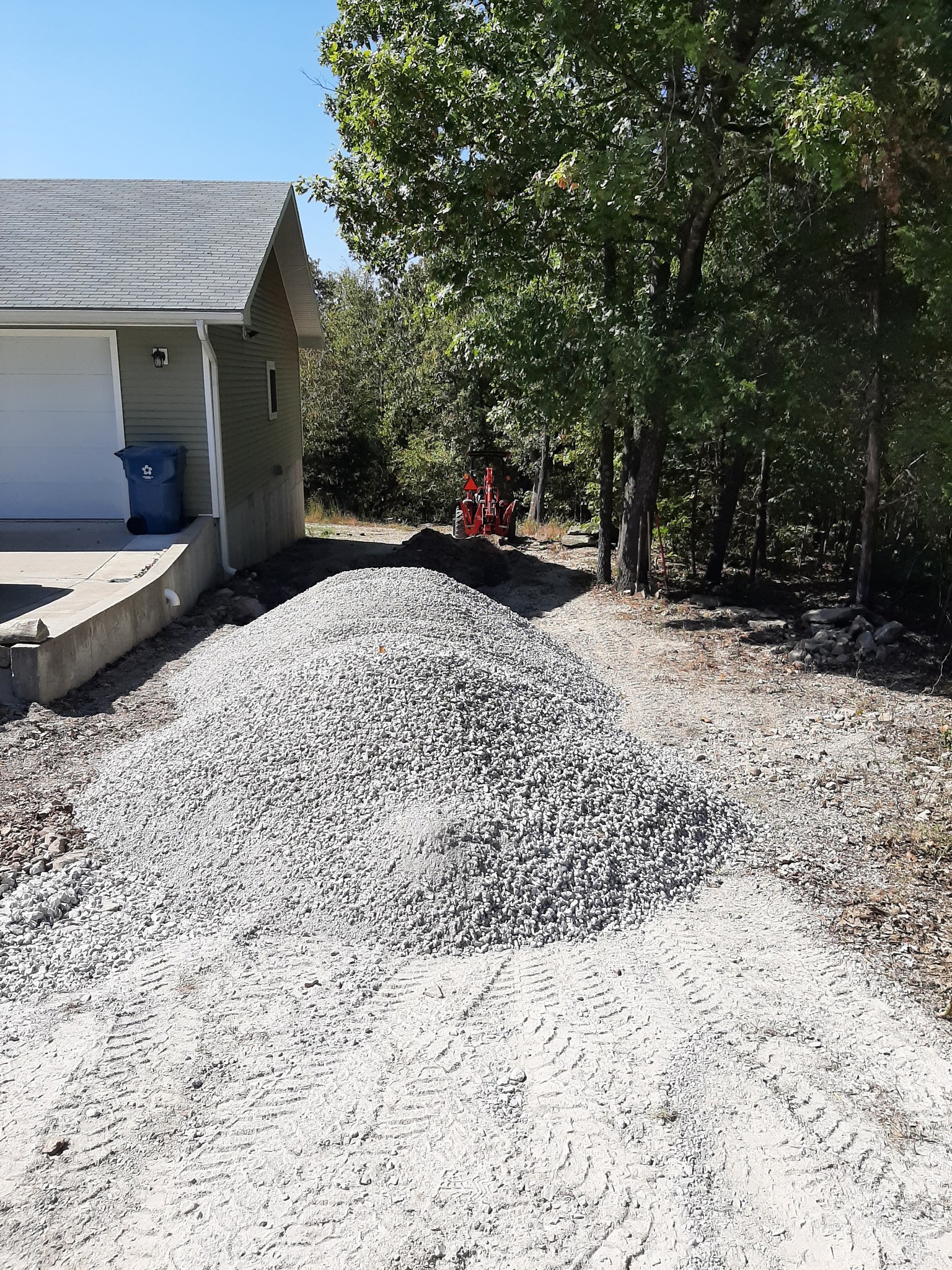 grading and leveling for drainage