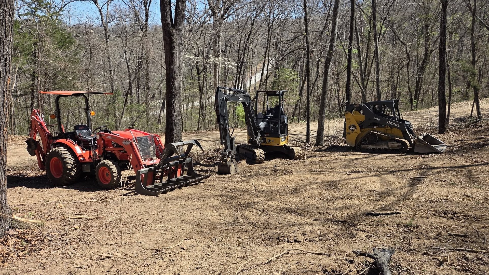 Excavator working on a construction site